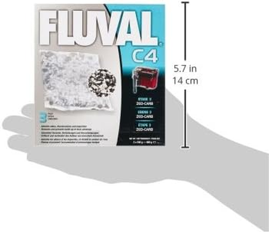 Fluval C4 Zeo-Carb, Replacement Aquarium Filter Media, 3-Pack, 14019