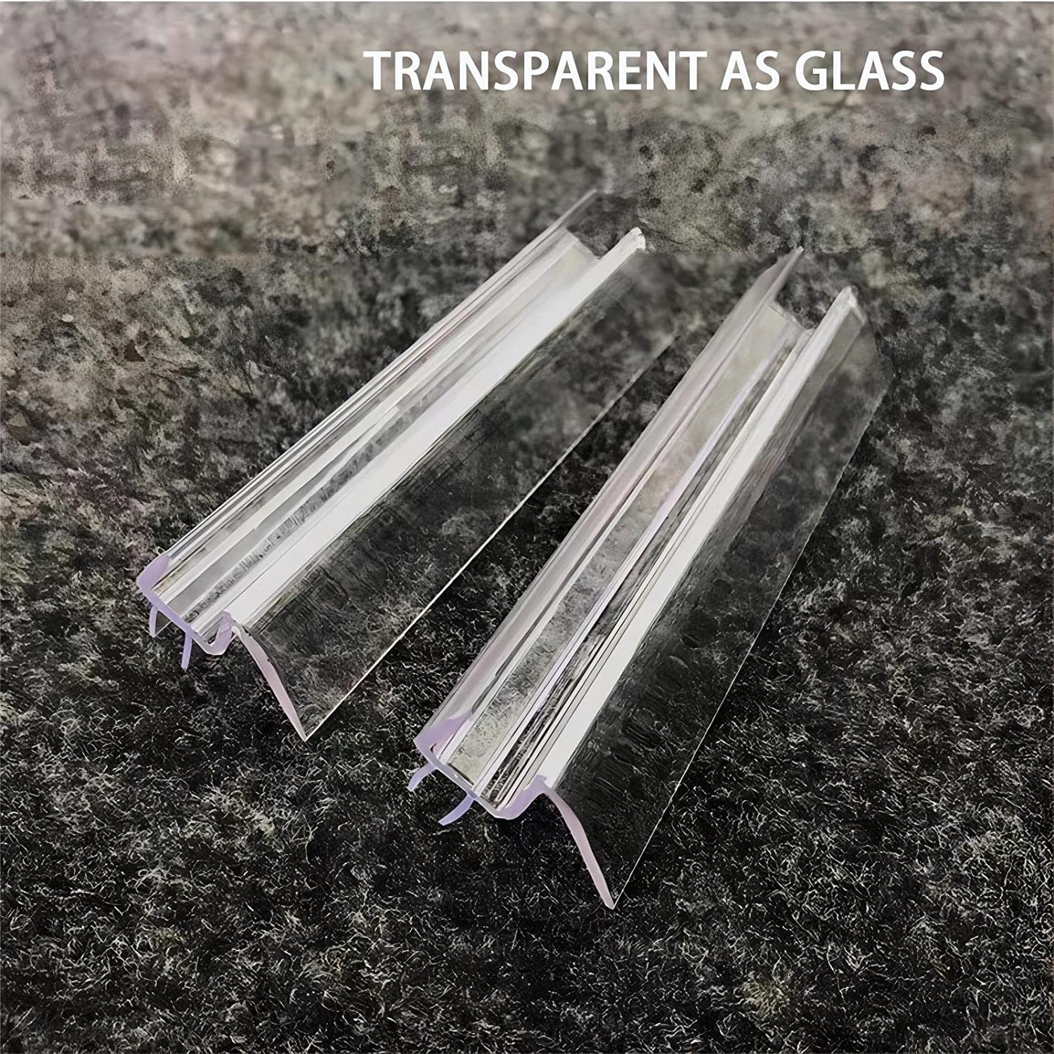 ADYAWEN 2-Pack Frameless Shower Door Bottom Seal &ndash; Stop Shower Leaks and Create a Water Barrier,Shower Door Seal 12Mm. (2-Pack 1/2''X 39&rdquo;) image number 4