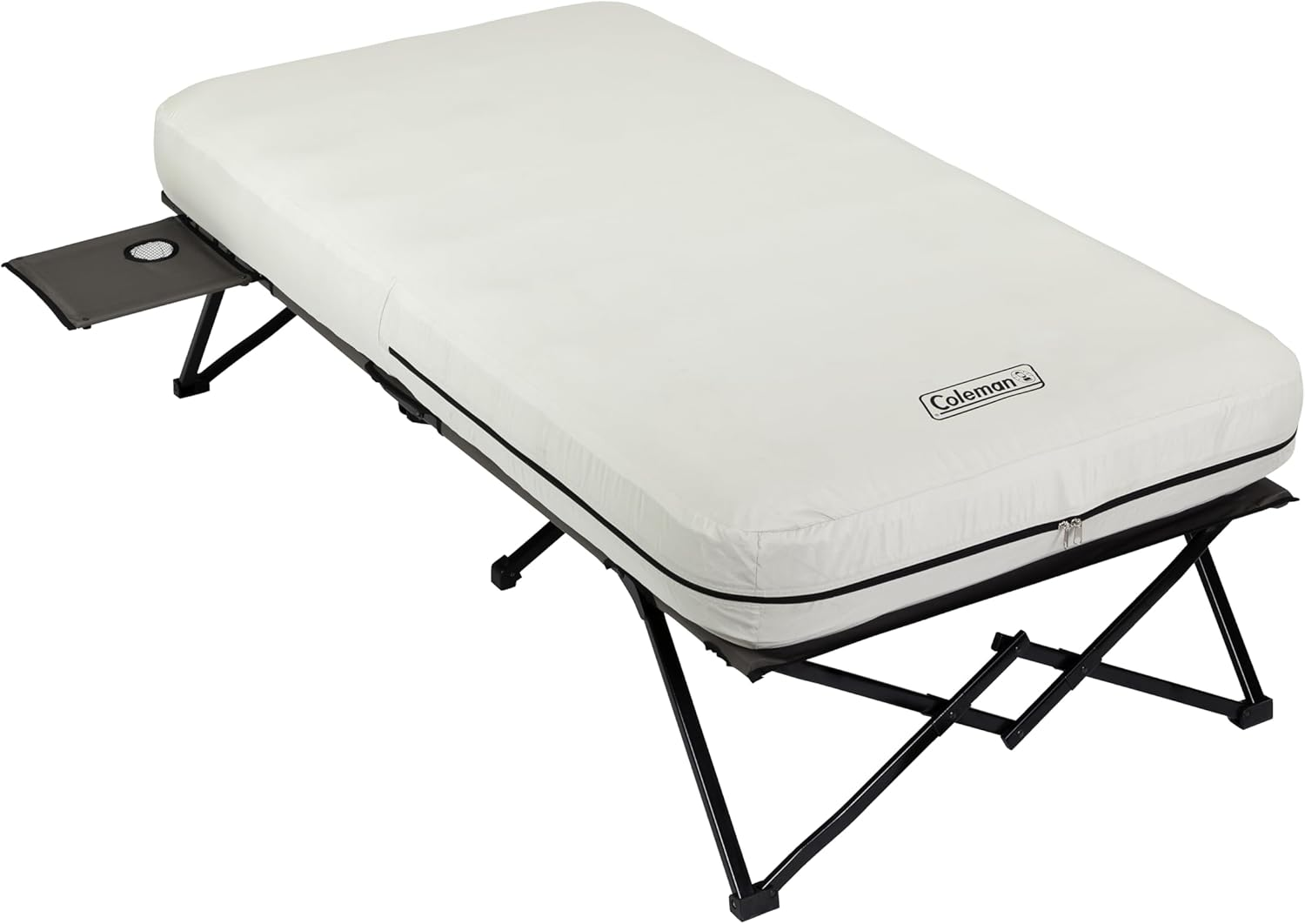 Coleman Camping Cot Air Mattress & Pump Combo Folding Camp Cot & Air Bed with Side Table & Battery-Operated Pump Great for Comfortable Outdoor Sleeping & Camping - Queen image number 5