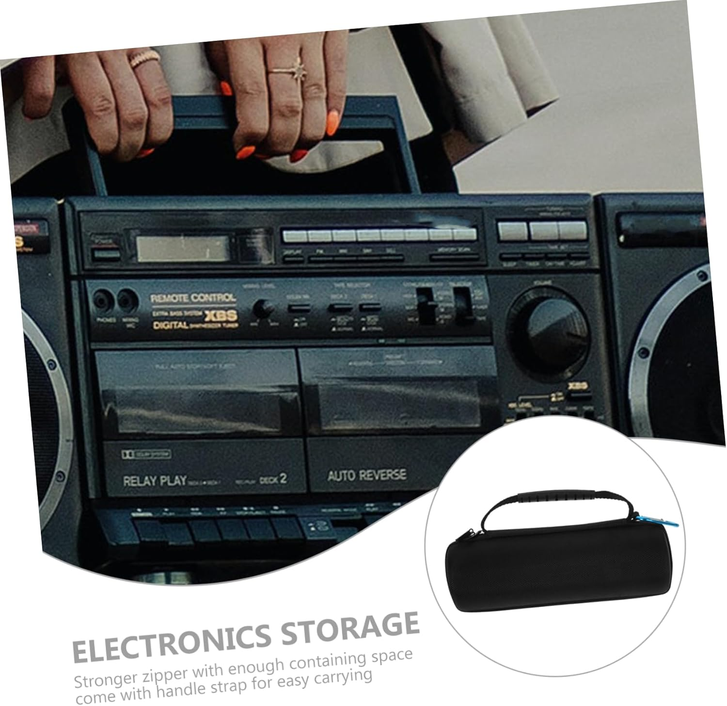 TEHAUX Dual Compartment Flip Bag Heavy Duty Flip Storage Case Travel Organiser image number 2