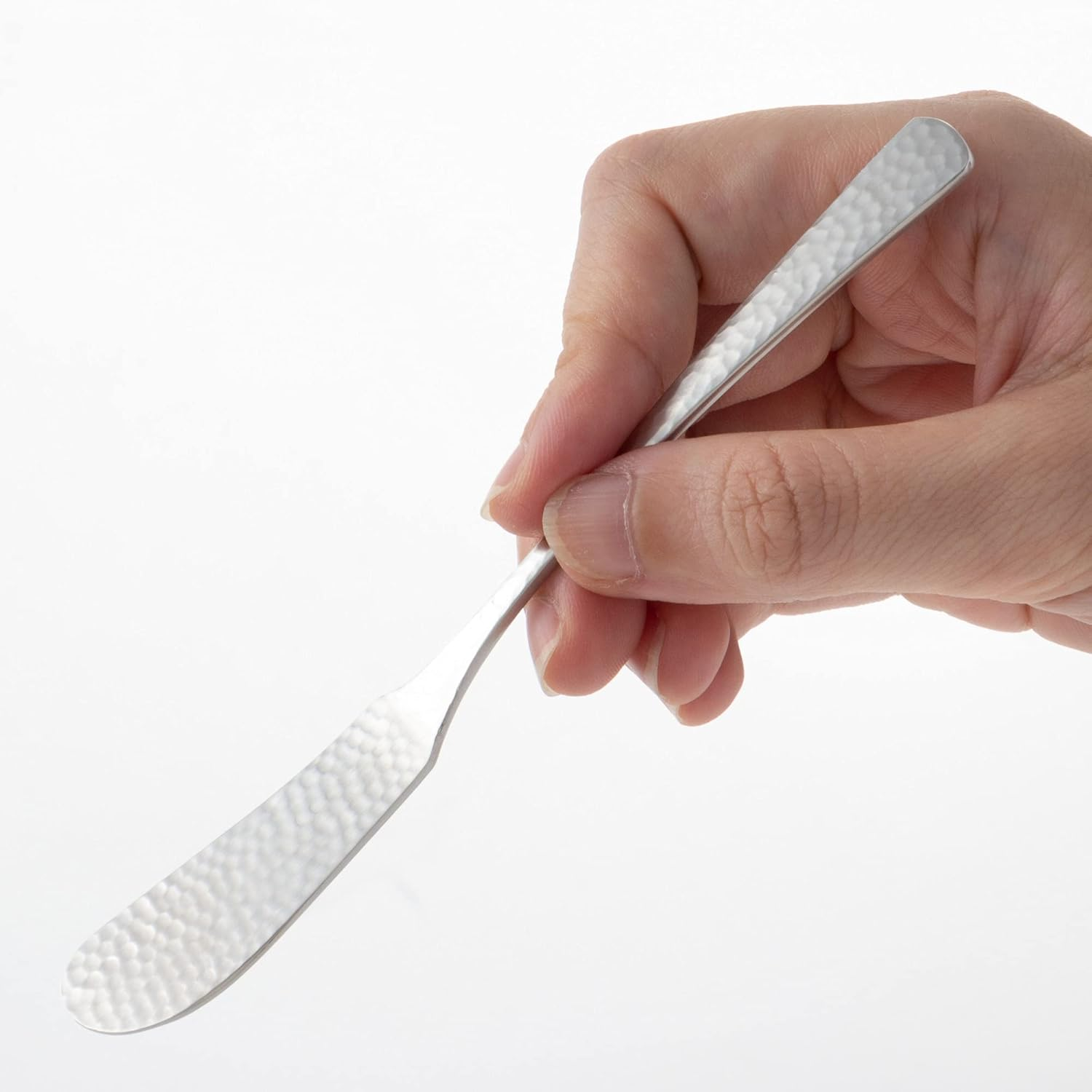 Nagao Japanese and Western Eclectic Butter Knife, 5.7 Inches (14.4 Cm), 5 Pieces + 1 Piece, 18-8 Stainless Steel, Hammered, Made In image number 1