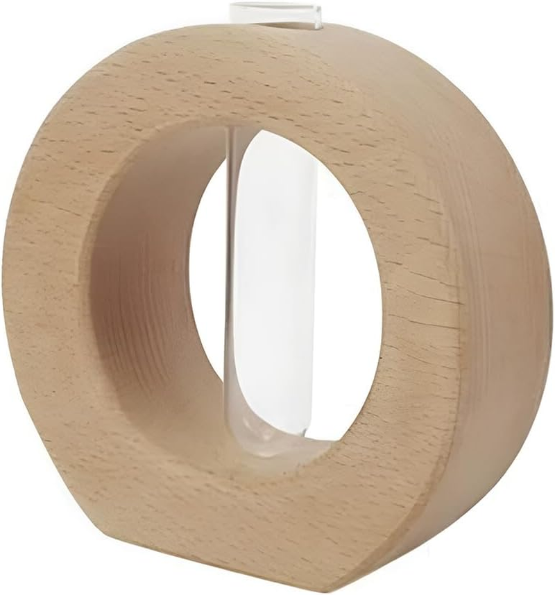 Plant Propagation Stand with Single Glass Test Tube, Wooden Hydroponic Planter, Home Office Garden Decor Plant, Minimalist Plant Holder, Suitable for Living Room, Bedroom, Office image number 4