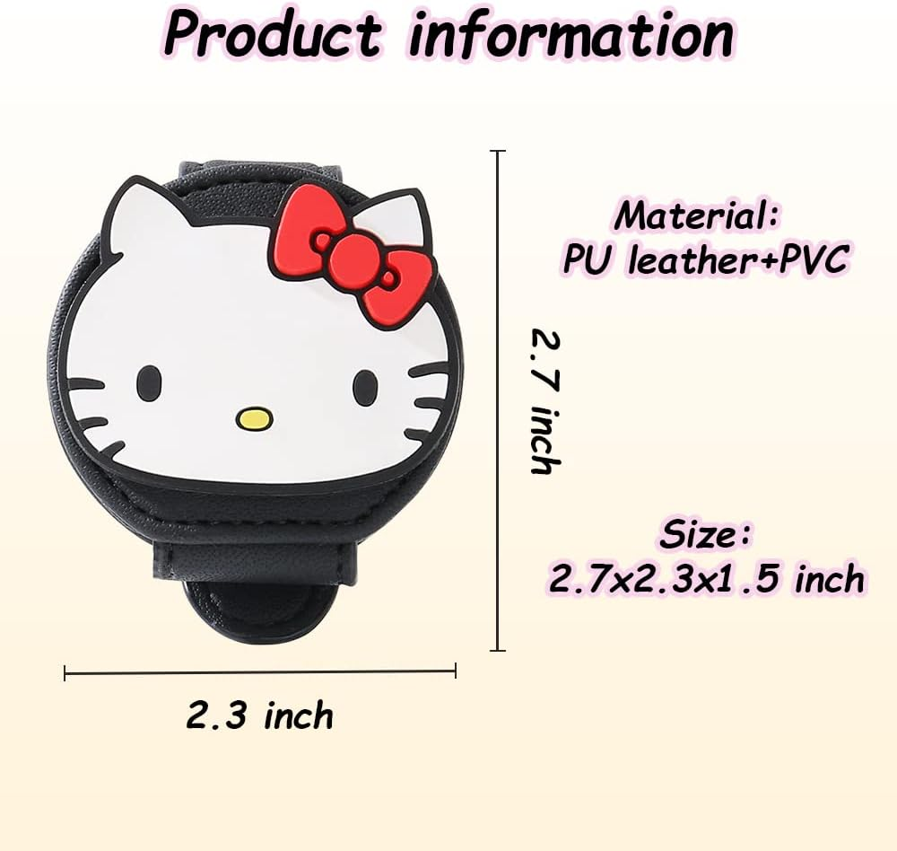 Cute Leather Sunglasses Holder Stand for Car Visor, Magnetic Eyeglass Holder, Sunglass Visor Clip for Car Interior, Car Accessories for Teens(Pink) image number 1