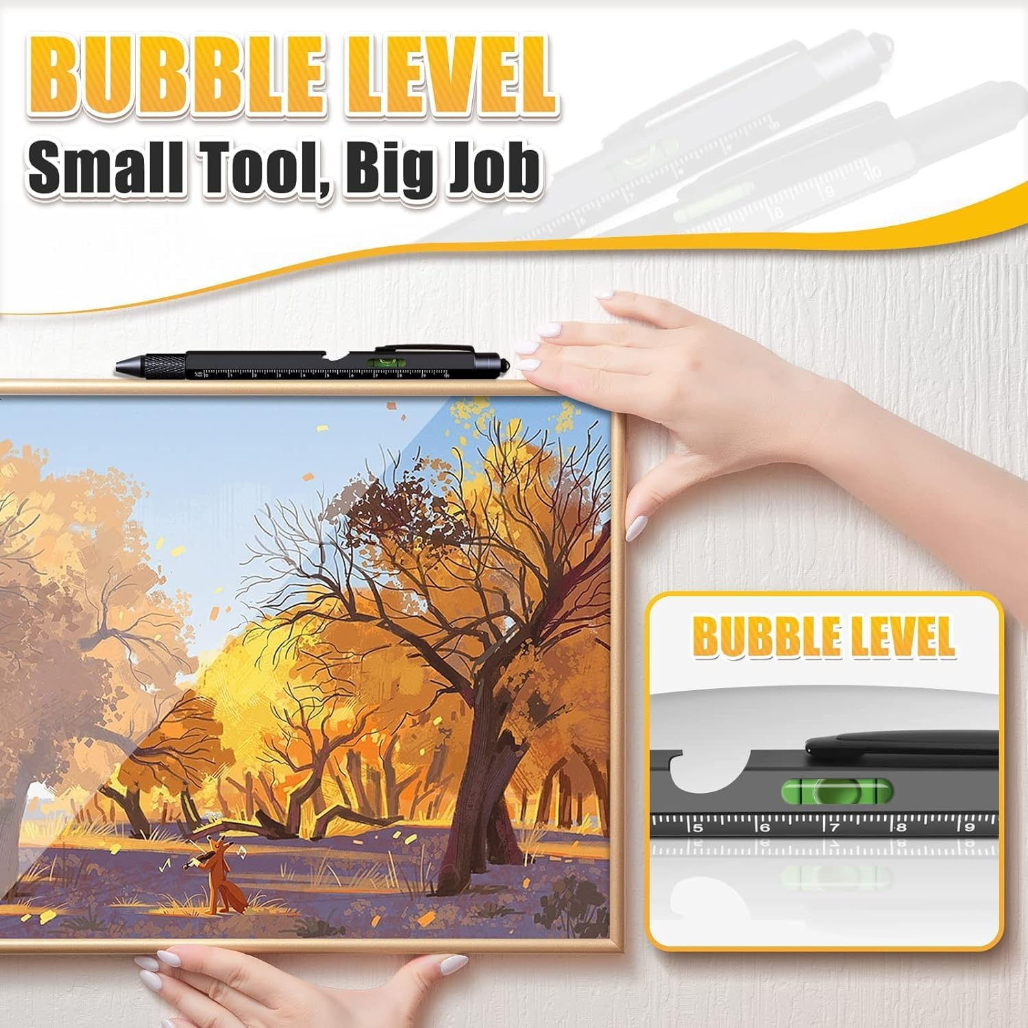 Multitool Pen 2-Pack - Multi-Tool Pens with LED Light, Flathead & Phillips Screwdrivers, Level, Ruler, Bottle Opener, and Stylus. Gift-Ready Box with Ink Refills & Batteries. Great for EDC image number 2