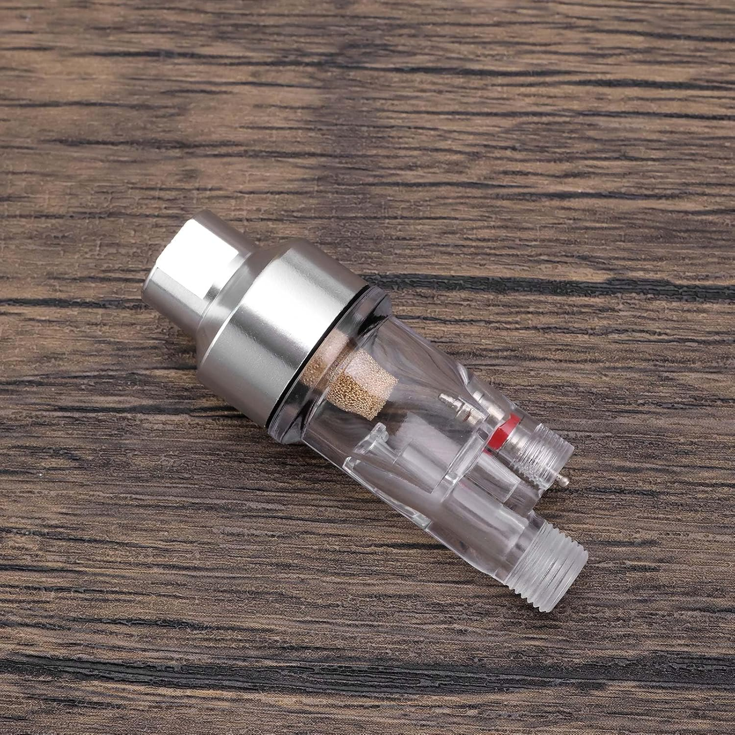 SING F LTD 2PCS 1/8 Inch BSP Thread Mini Spray Gun Filter Air Compressor Water Oil Separator In-Line Airbrush Spray for All 1/8In Bsp Threaded Airbrushes 63X22.5Mm image number 1