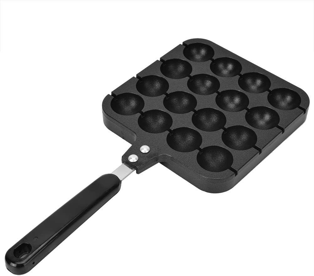 Non-Stick Takoyaki Grill Pan Plate, Cast Aluminum Takoyaki Grill Pan with 4 Baking Needles, Cooking Baking Tray Suitable for Electric Oven and Gas Stove