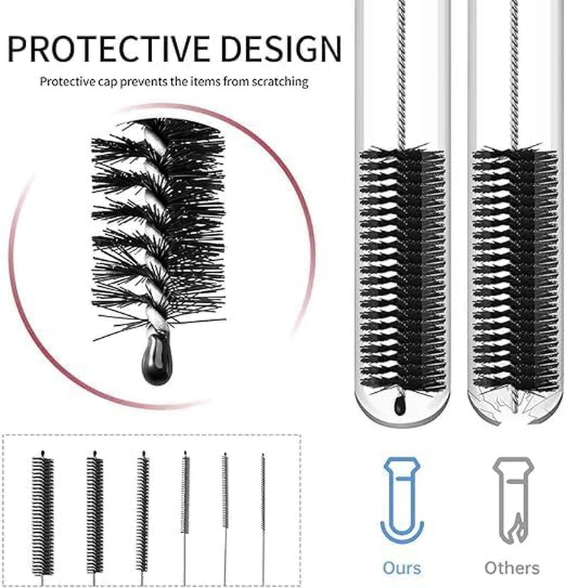 13-Piece Stainless Steel Flexible Cleaning Brush Set (22Cm) &ndash; Durable Stainless Steel Wire Brushes in Multiple Sizes (2-25Mm) for Straws, Bottles, Pipes, Tubes, and Drains image number 1