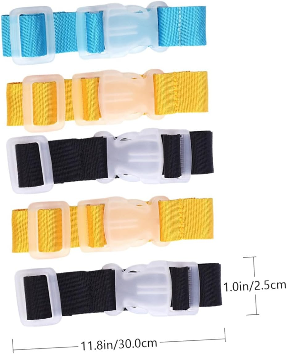 OKUMEYR 5Pcs Luggage Hanging Buckles Baggage Straps Quick-Fastening Suitcase Straps Travel Accessories for Secure Carrying image number 6