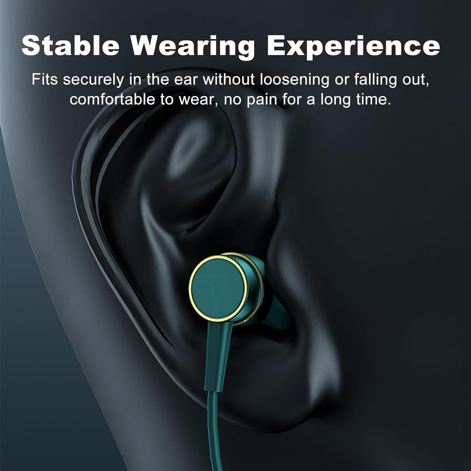 Wireless Headset Neckband BT5.1 Sports Neckband Earbuds In-Ear Deaign Ultra-Light Weight Noise Canceling Hifi Sound Quality Long Usage Time Earphones with Mic Button Control, for Sports Office Green image number 3