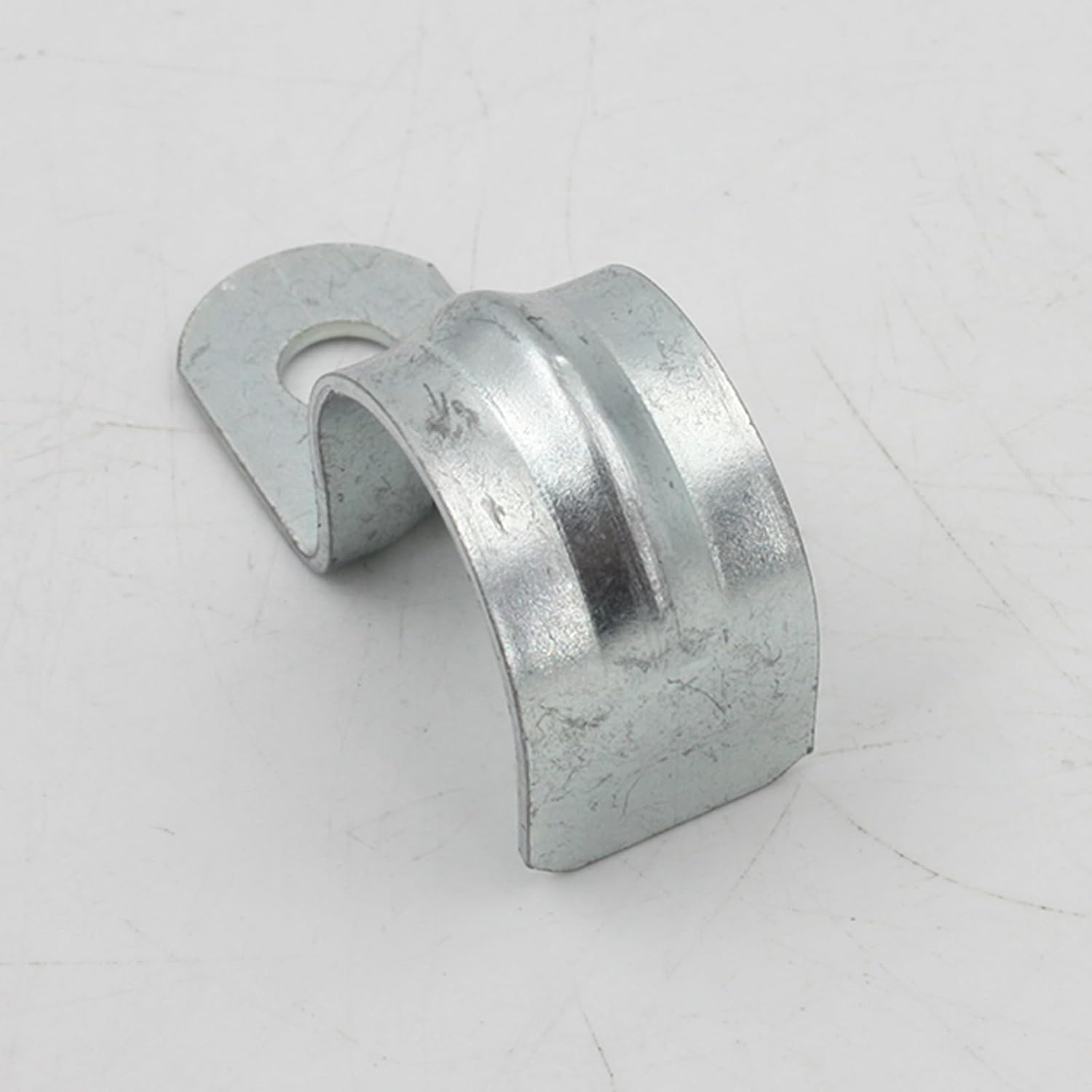 Acbbmns 100Pcs 25Mm/0.98" One Hole Pipe Straps, Metal Tube Clamp Saddle Clips, Zinc Plated Steel Pipe Clamp for Fixing Electrical Conduit or Pipes