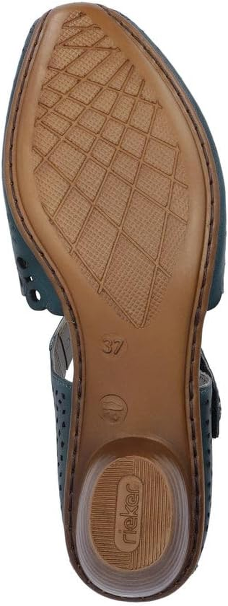 Rieker 43753 Mirjam Women'S Mary Jane Heels - Low-Heel Leather Shoes with Adjustable Ankle Strap & Laser-Cut Design - Comfortable Women&rsquo;S Heels for Casual & Dressy Wear image number 5