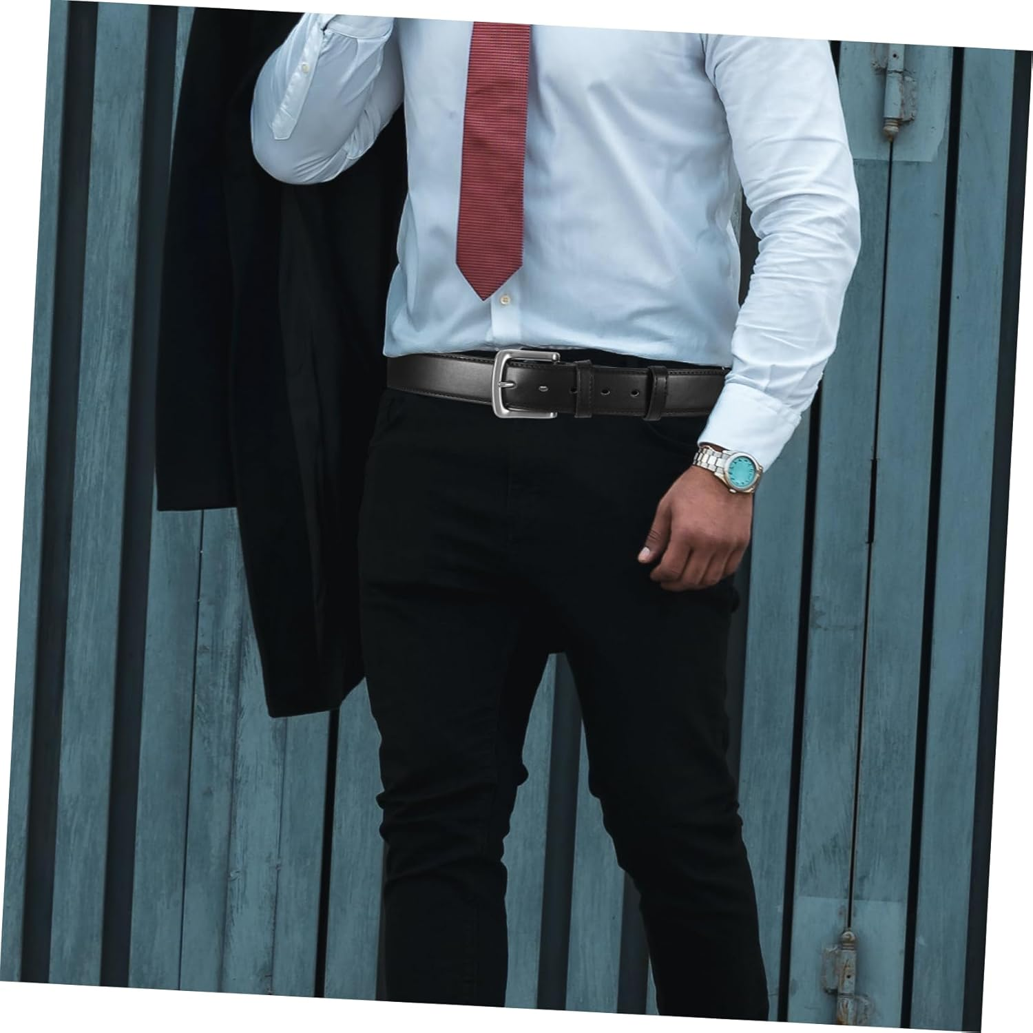 EXHUMKY Mens Pu Money Belt Zipper Pocket, Anti-Theft Hidden Money Pouch Waist Wallet for Business Travel, Black 115Cm Security Waist Belt for Travel Accessories