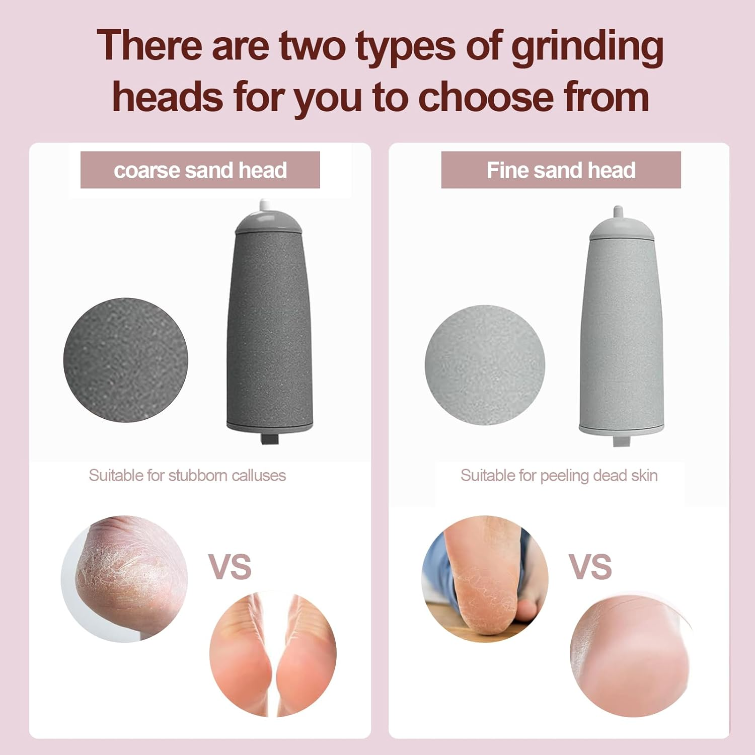 Trrtdo Electric Foot File Callus Remover for Feet - Rechargeable Electric Callus Shaver Foot Exfoliator Tool Pedicure Kit to Remove Dry Dead Skin Smoother Feet (Pink) image number 5