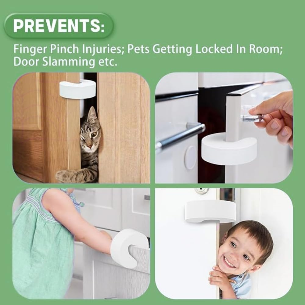 6Pcs Door Pinch Guard,Door Slam Stopper,Soft Foam Door Slam Stopper Safety,Finger Protectors, Made of Soft Foam to Keep Door Open,Prevent Finger Pinch Injury, Baby Safety Finger Guards image number 6