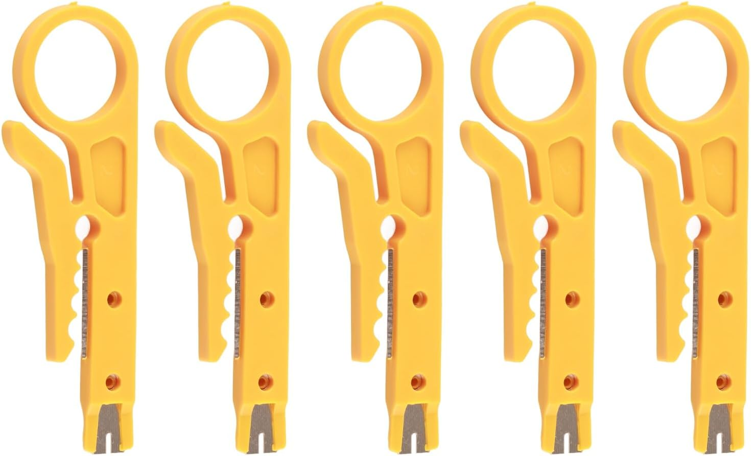 Fafeicy 5Pcs Wire Stripper Set, Mini Cable Stripping Tool for CAT5 Cat5E CAT6 Network Wires Crimping Tool for 3D Printer PTFE Tubes Portable Multi Function Kit image number 2
