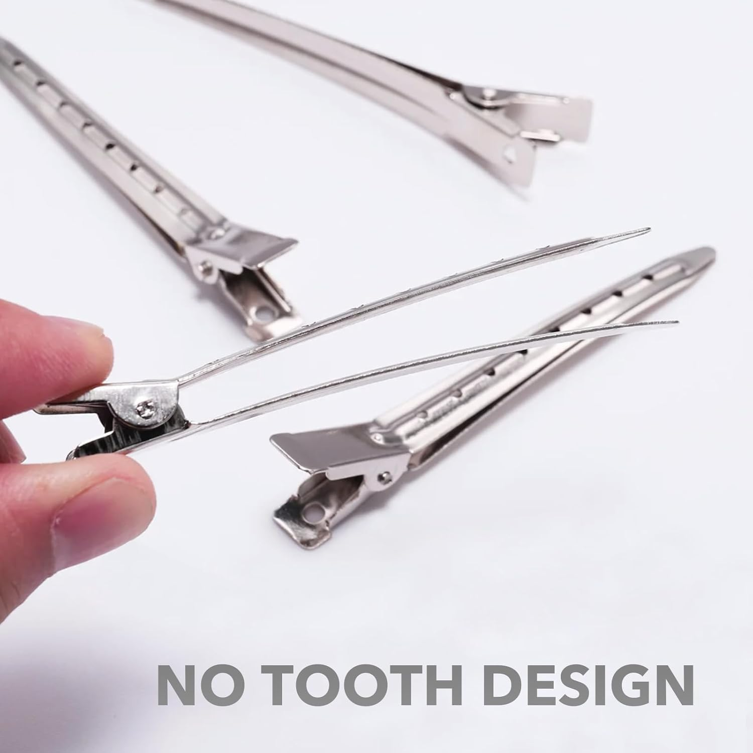 36Pcs Duck Billed Hair Clips for Styling Sectioning, Metal Hair Clips for Women Long Hair, Metal Alligator Curl Clips for Hair Roller Salon(Silver) image number 1