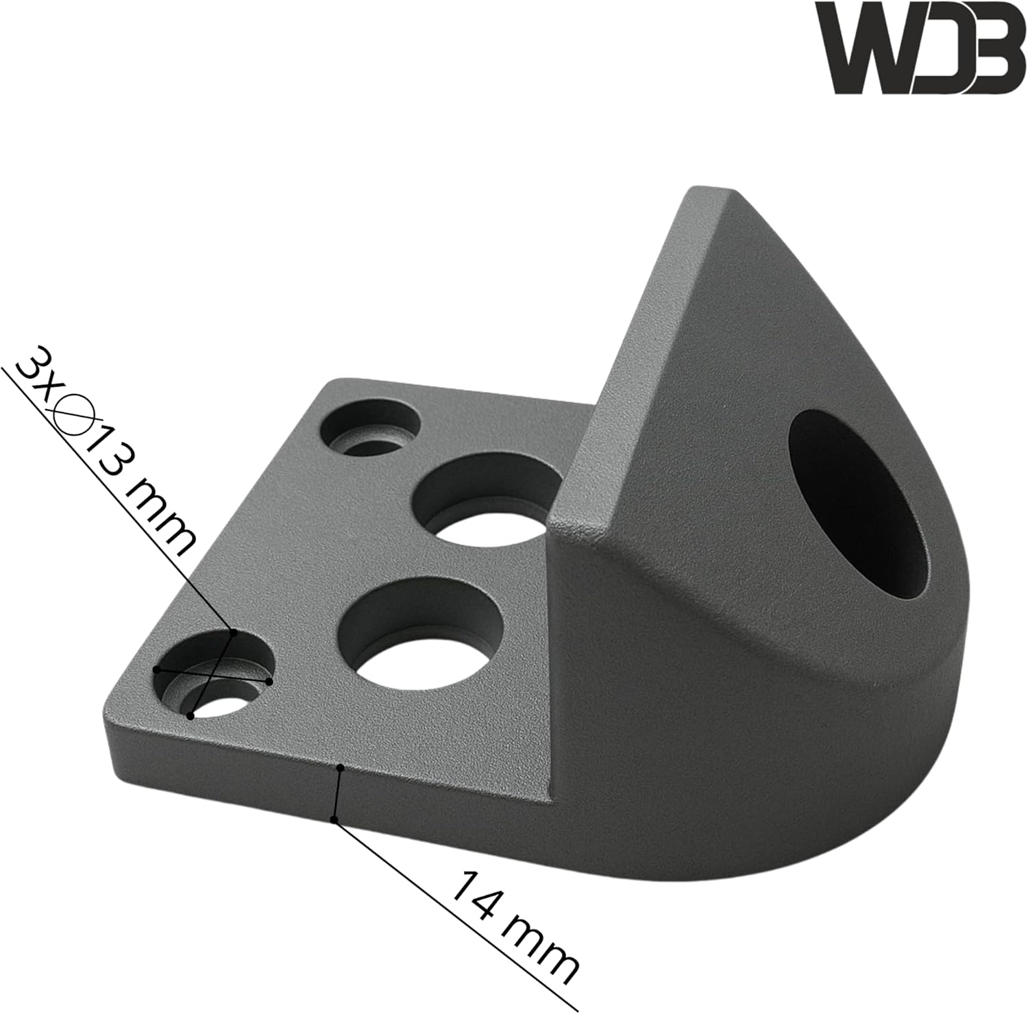 WDB Door Stop Floor 150 X 130 Mm, Black, 1 Set of 1 Piece, Galvanised Steel & Rubber, Suitable for Swing Gates & Heavy Doors image number 6