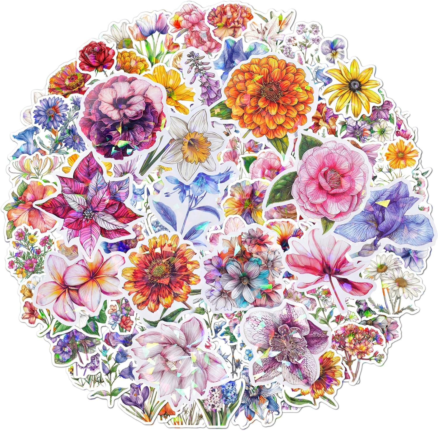 WD&CD Cute Animals Stickers, 100 Pcs Cartoon Rabbit Elephant Dolphin Panda Mixed Sticker Pack Waterproof, Water Bottle/Phone/Skateboard/Laptop/Envelope Seals Paster Stickers for Decorations Stickers