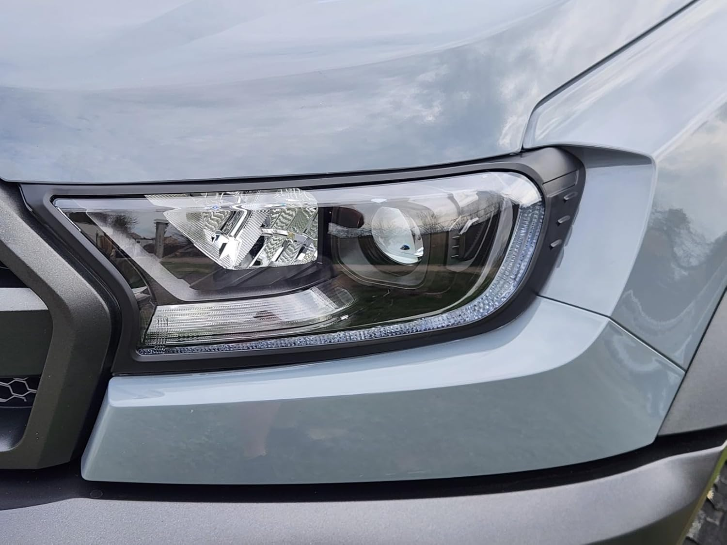 SUERAUTO4X4 for Ford Ranger Accessories PX2 PX3 2015-2022 Headlight Cover Trim, Front Head Light Lamp Surround Frame Trims Guard Protector Car Exterior, Matte Black Pair image number 2