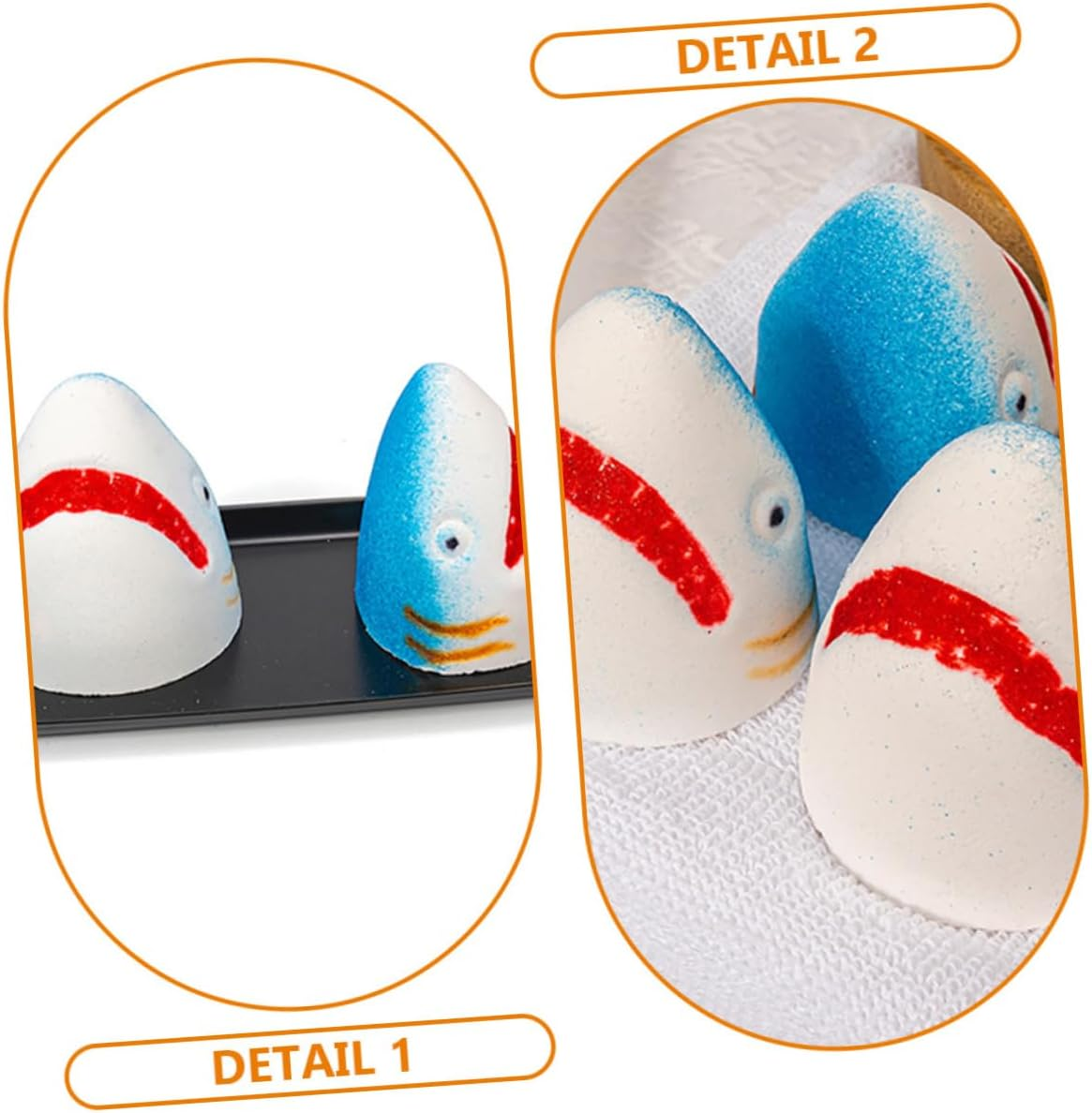FOYTOKI 3Pcs Natural Bathing Salt Bomb Shark Bubble Bath Bomb Fragrance Bath -Friendly Bathing Travel-Friendly image number 1