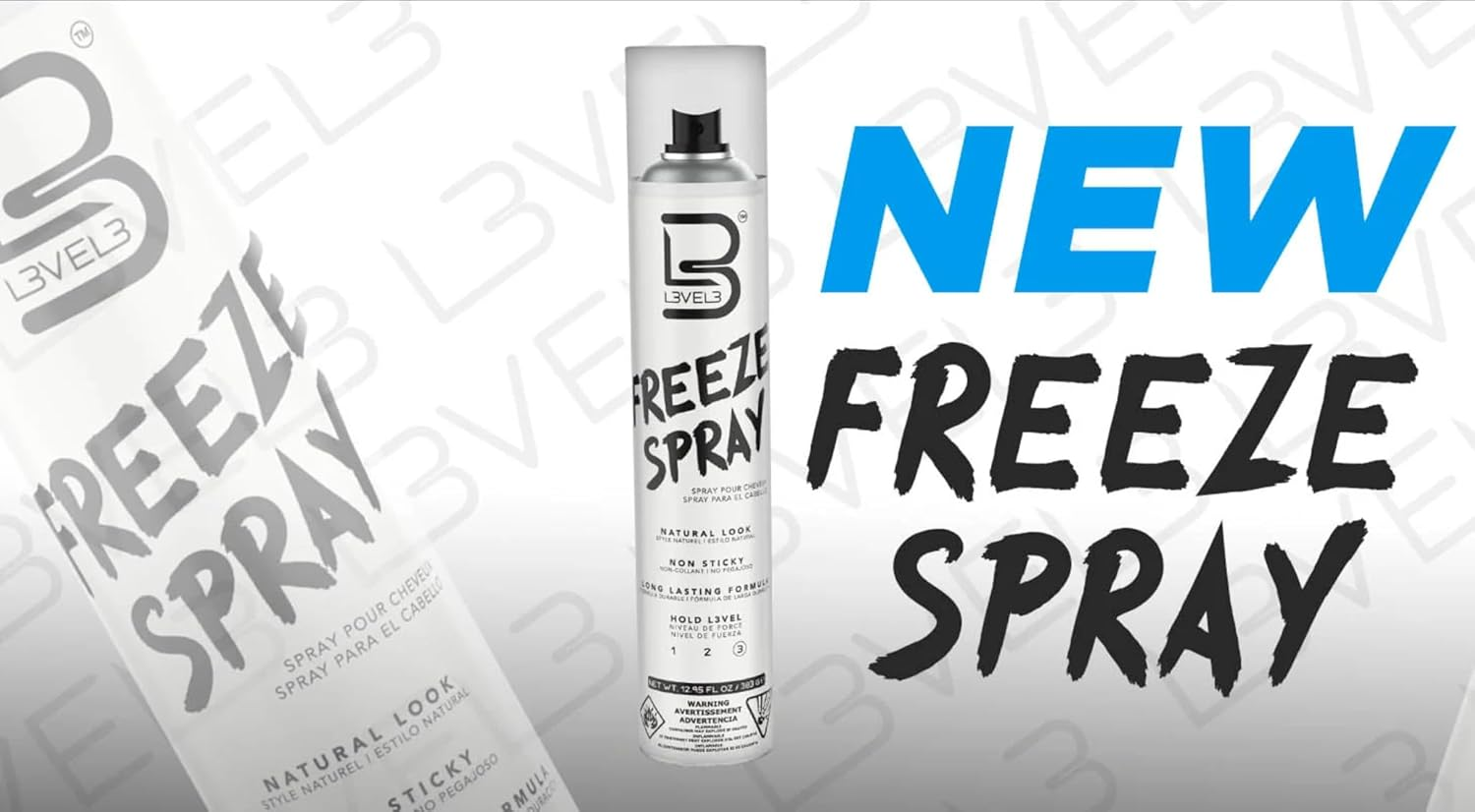 L3VEL3 Long Lasting and Strong Freeze Hair Spray 383 G image number 4