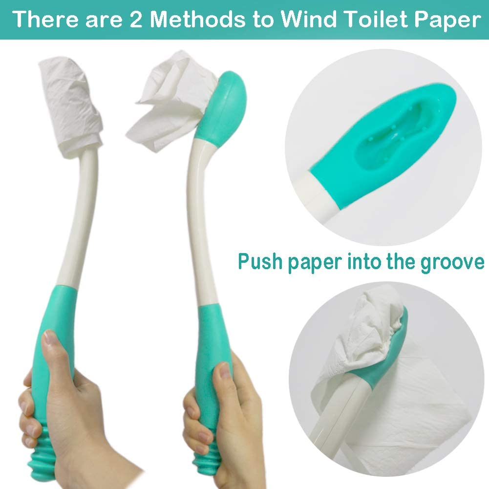 Toilet Aid Wiper Self Assist Bathroom Bottom Butt Wipe Helper Wand Long Reach Comfort Wipe Tool Paper Tissue for Pregnant after Surgery Seniors Arm Handicap Bariatric image number 3