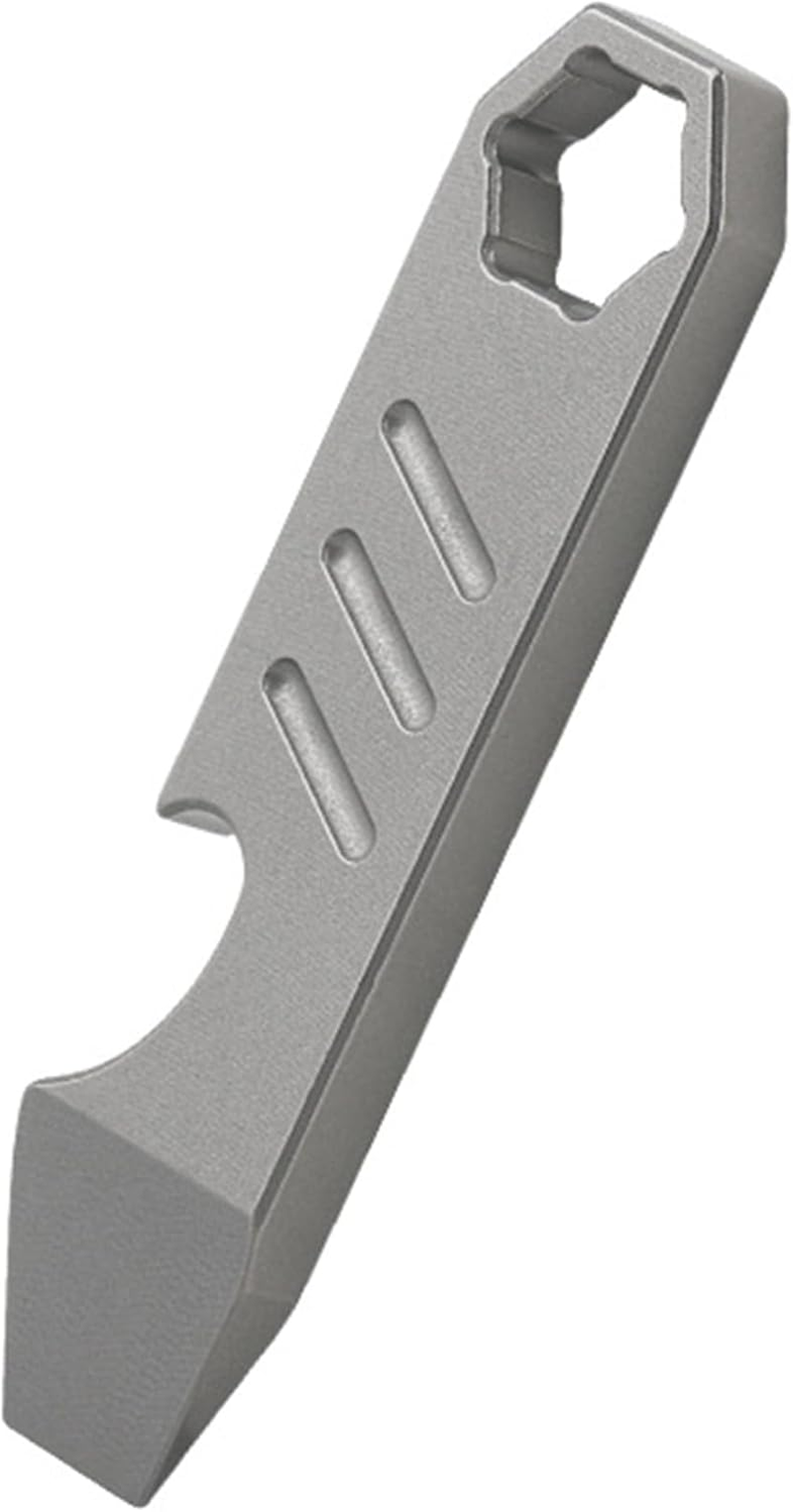 Hamans EDC Pry Bar Mini EDC Tool Pocket Keychain Multi Tool Titanium Pry Bar EDC Pry Bar for Keychains, LQ-07 image number 3
