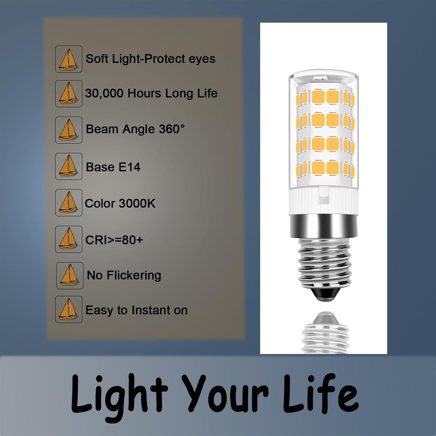 TIAFELNGLY E14 LED Corn Bulbs, 5 W E14 LED Dimmable Light Bulbs, Warm White LED Corn Bulbs, Pack of 5 image number 5