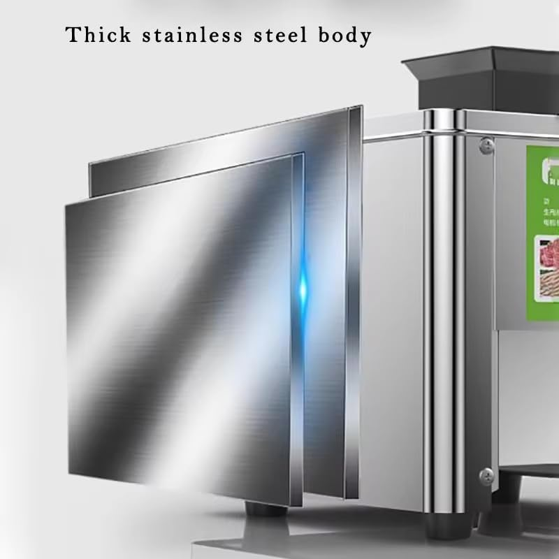 Commercial Meat Cutter Machine, 850W Electric Stainless Steel Meat Cutter Machine, Easy to Clean, Stainless Steel Automatic Vegetable Chopper for Household, Commercial image number 6