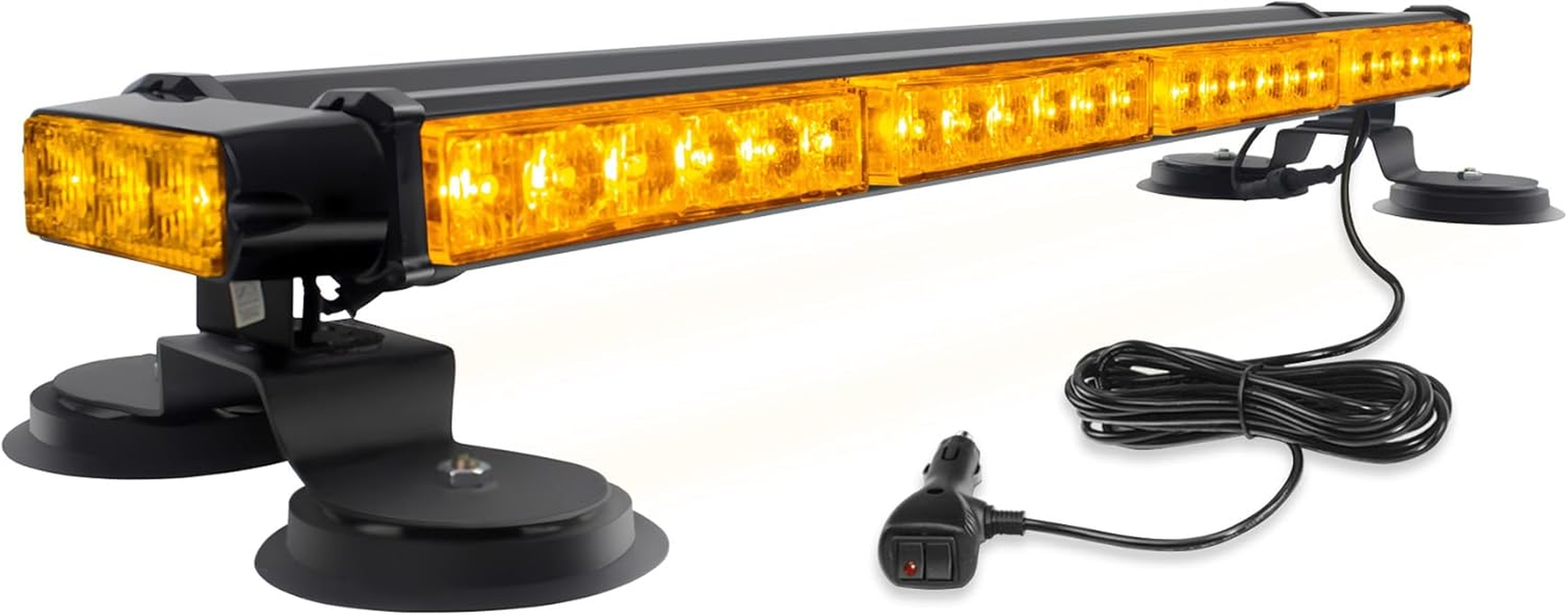 26.5" 54 LED Strobe Light Bar Double Side Flashing High Intensity Automotive Warning Emergency Flashing Snow Plows Light Bar Strobe Light Traffic Advisor with Magnetic Base image number 2