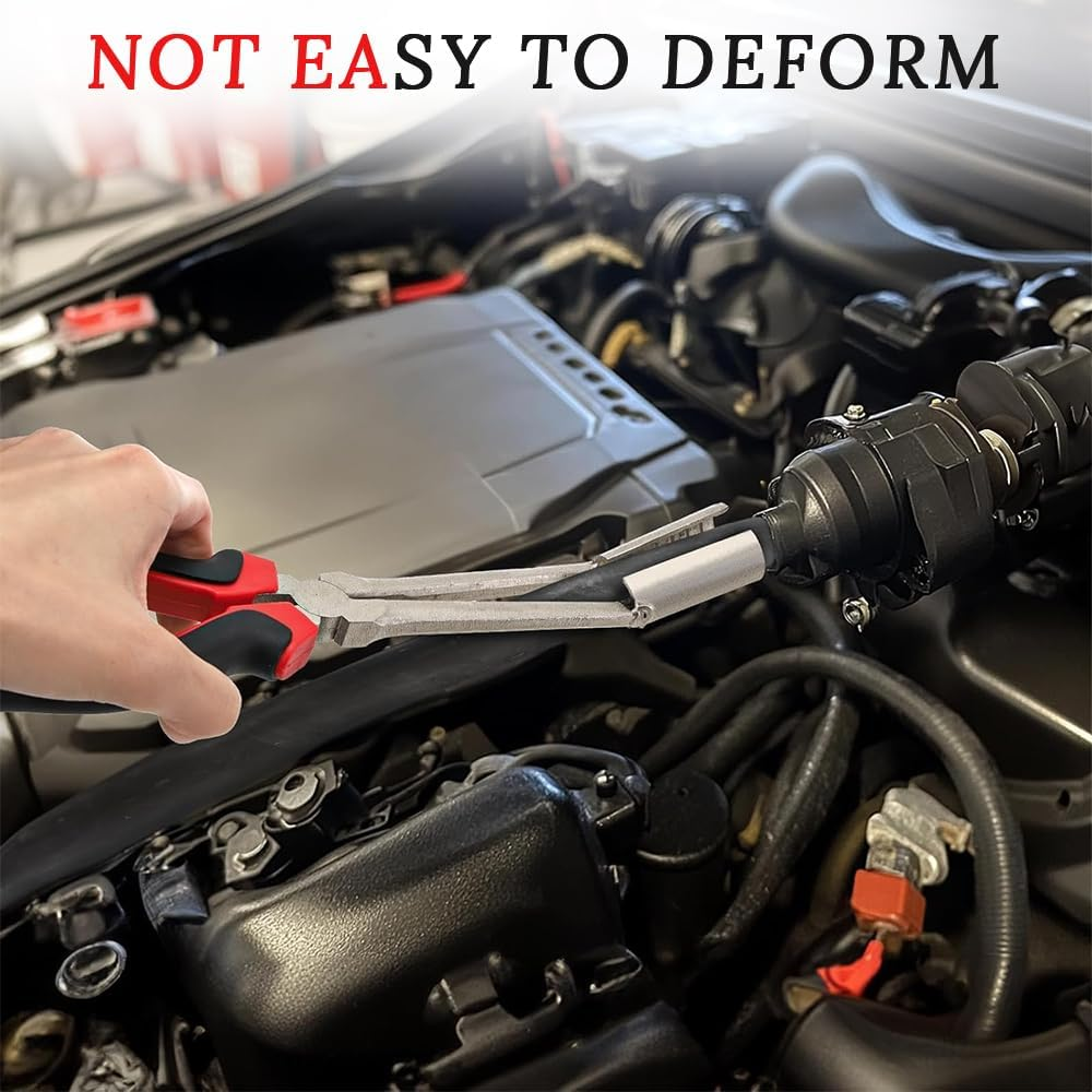 Set of 2 Car Spark Plug Removal Plier Tool,Cylinder Wire Splitter,Non-Slip Grip & Extended Reach Design,Spark Plug Pliers,For Cars/Trucks/Motorcycles(Red) image number 5