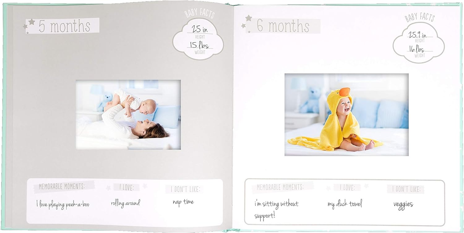 Kate & Milo Little Dreamer Stars Baby'S First Year Memory Book, Baby Milestones Photo Album, Whimsical Gender Neutral image number 1