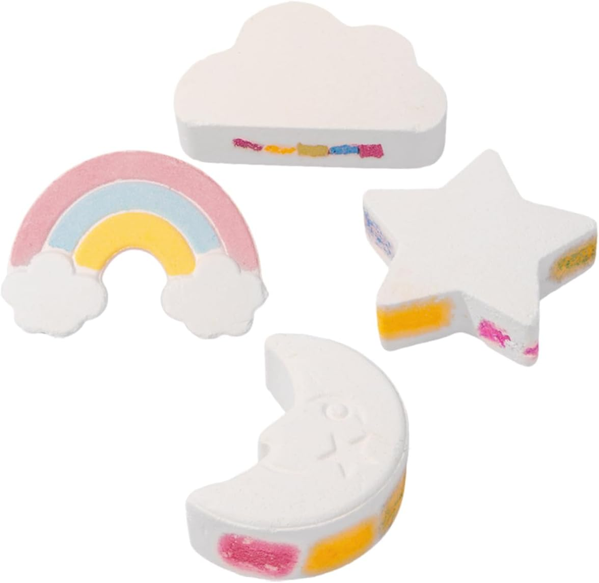 COOLHIYA 4Pcs Cute Bubble Making Bath Salt Bomb Portable Fragrance for Relaxing