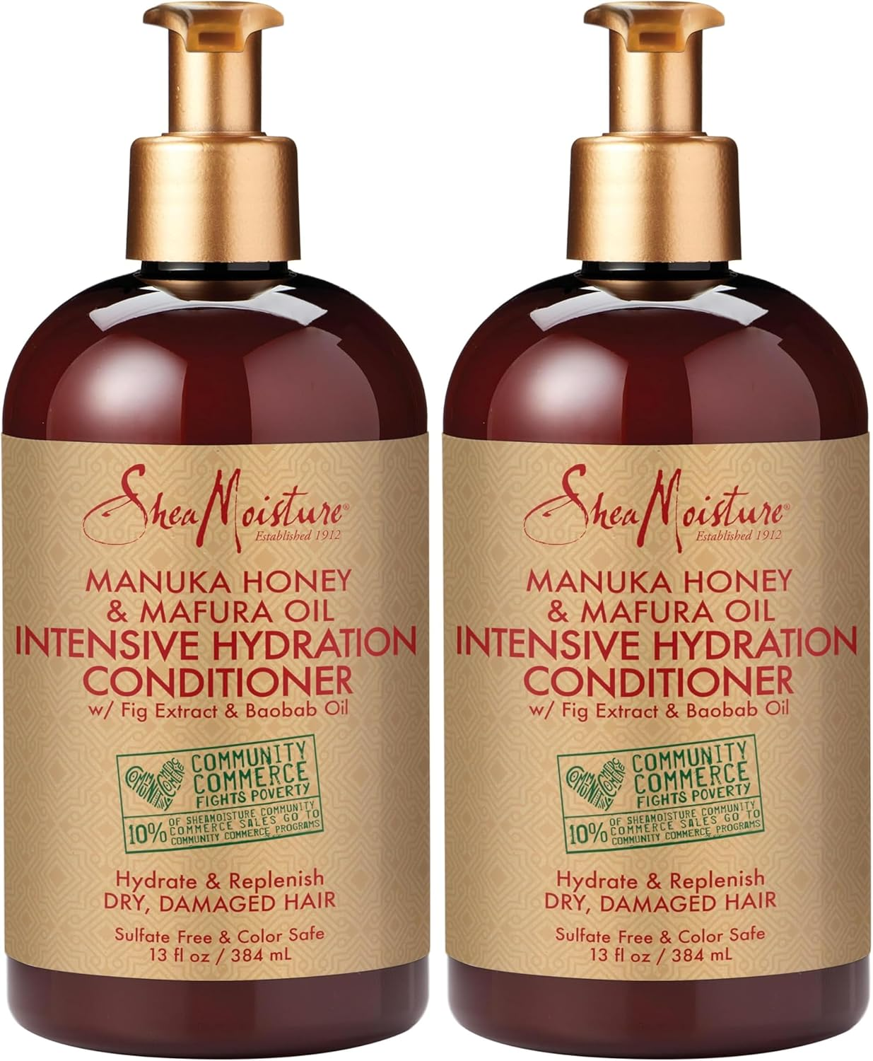 Shea Moisture Manuka Honey and Marfura Oil Intensive Hydration Conditioner, 384 Ml, 13 Oz (Pack of 2) image number 3