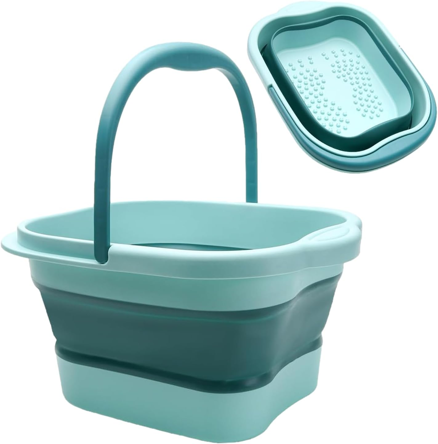 Foot Bath | 15L Foot Wash Basin Feet Soaking Tub | Large Space Foot Soak Foot Spa Bucket with Handle, Foot Tub for Travel, Outdoor, Laundry Helves image number 4