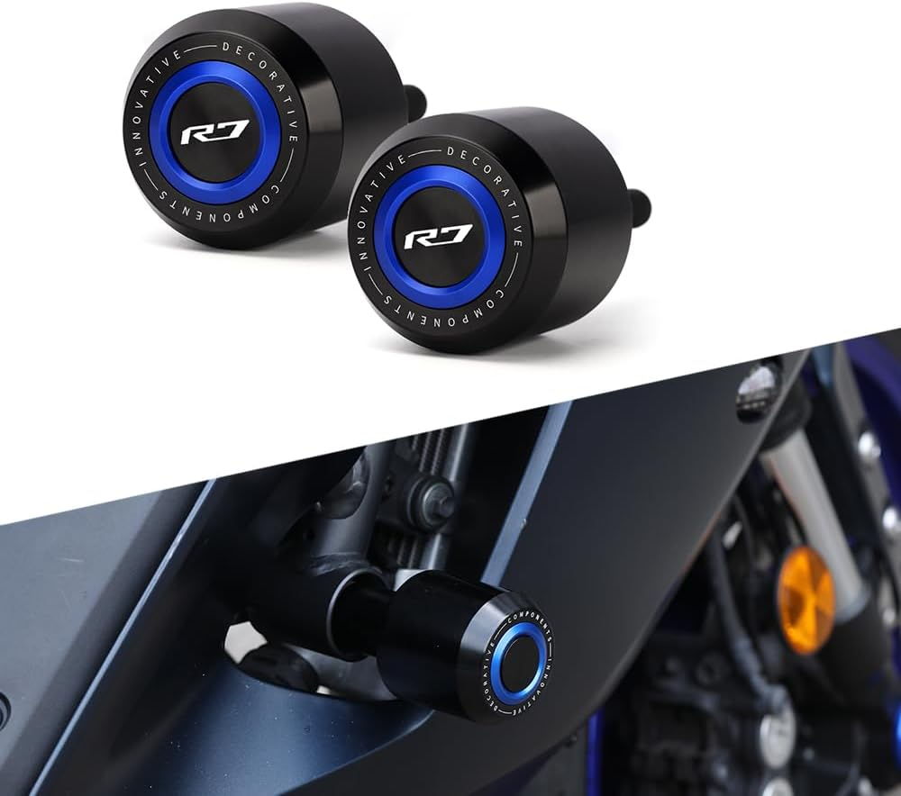 Modeer Compatible with YZF R7 2021 2022 2023 2024 2025 Motorcycle Frame Anti-Collision Falling Protection Slider Crash Yzfr7 R 7 Accessories (Black)