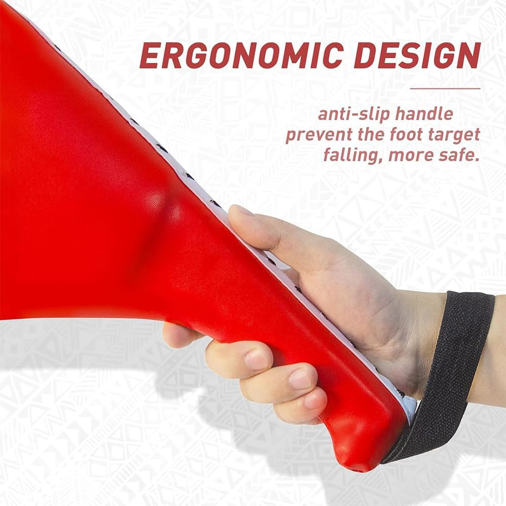 4PCS Taekwondo Kick Pad(2 Red and 2 Blue),Karate Martial Arts Training Equipment Kicking Target,Karate Martial Arts Strike Targets Kickboxing Training,Durable Striking Pad for Kids Youth Adult. image number 5