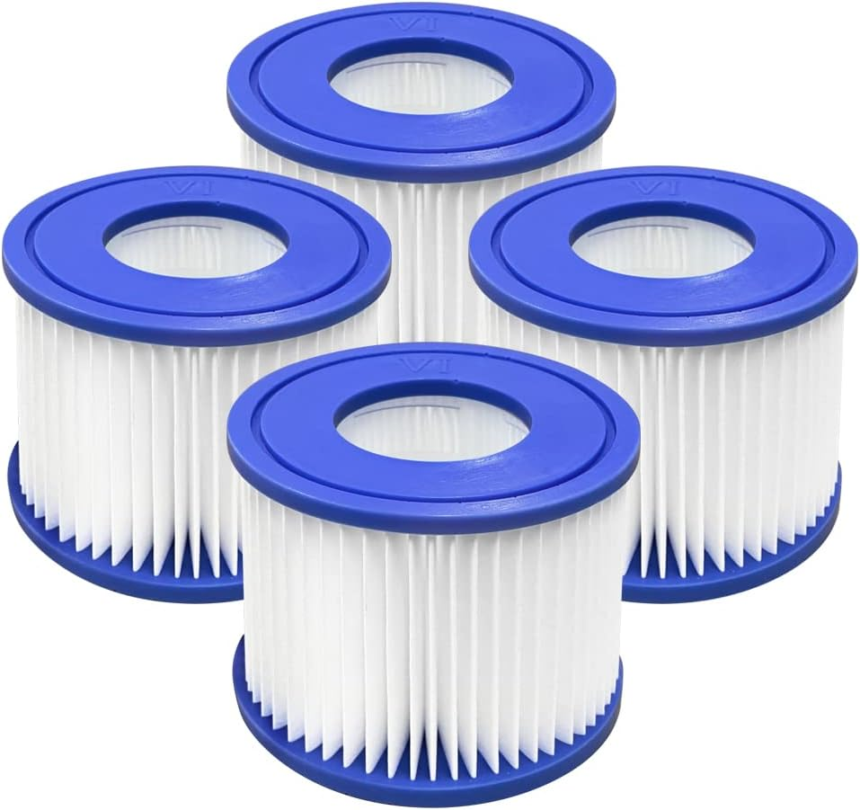 Fd-Workstuff Compatible with Bestway Filter Cartridge VI for Lay-Z-Spa Miami, Vegas, Monaco, Palm Springs (1 X Twin Packs, 2 Filters)