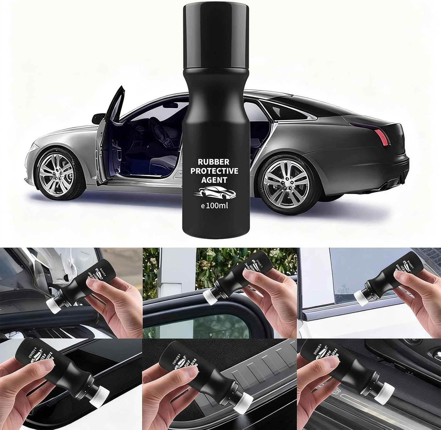 Rubber Protectant - 100Ml Noise Reducer Protectant - Vehicle Trim Restorer - for RV Car Interior Tire Windshield Window Exterior Door Seals Trunk Hood image number 5