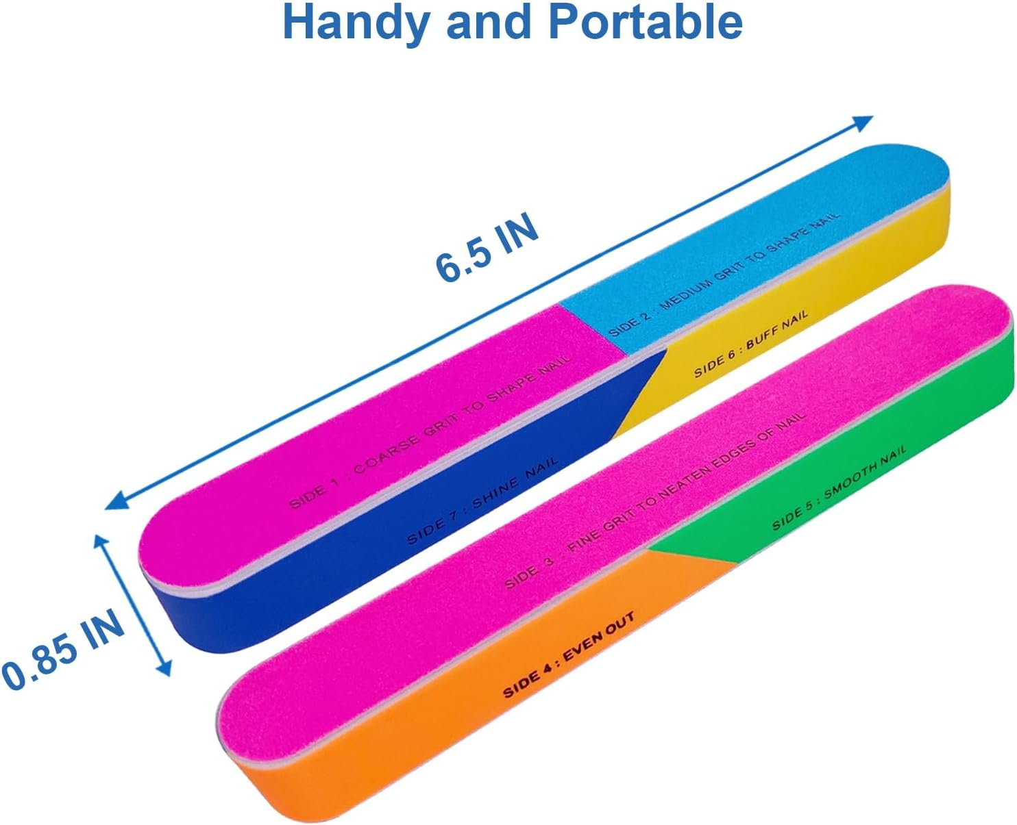 7 Way Nail Buffer (4 Pcs), Upgraded Buffing Block Seven Steps Polisher Fingernail Files Buffer 120/240/600/3000/6000 Grit for Shinning Nails image number 3