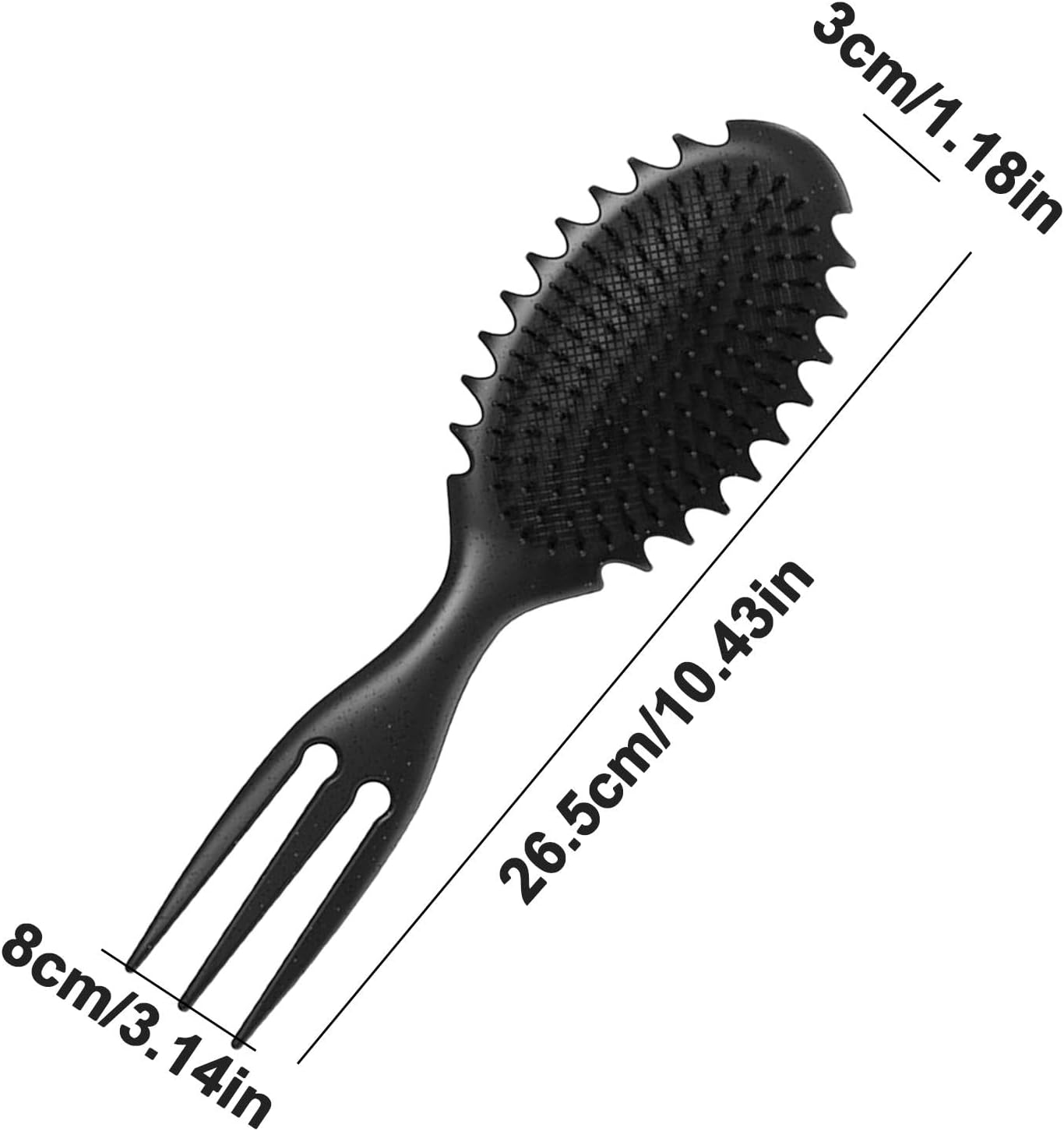 Kezvmhy Curl Brush, Curl Defining Brush, Bounce Curl Comb, Anti-Slip Boar Bristle Hair Brush Bounce Styling Brush Curly Hair Tangle Remover Brush Shaping Curl for Women image number 3