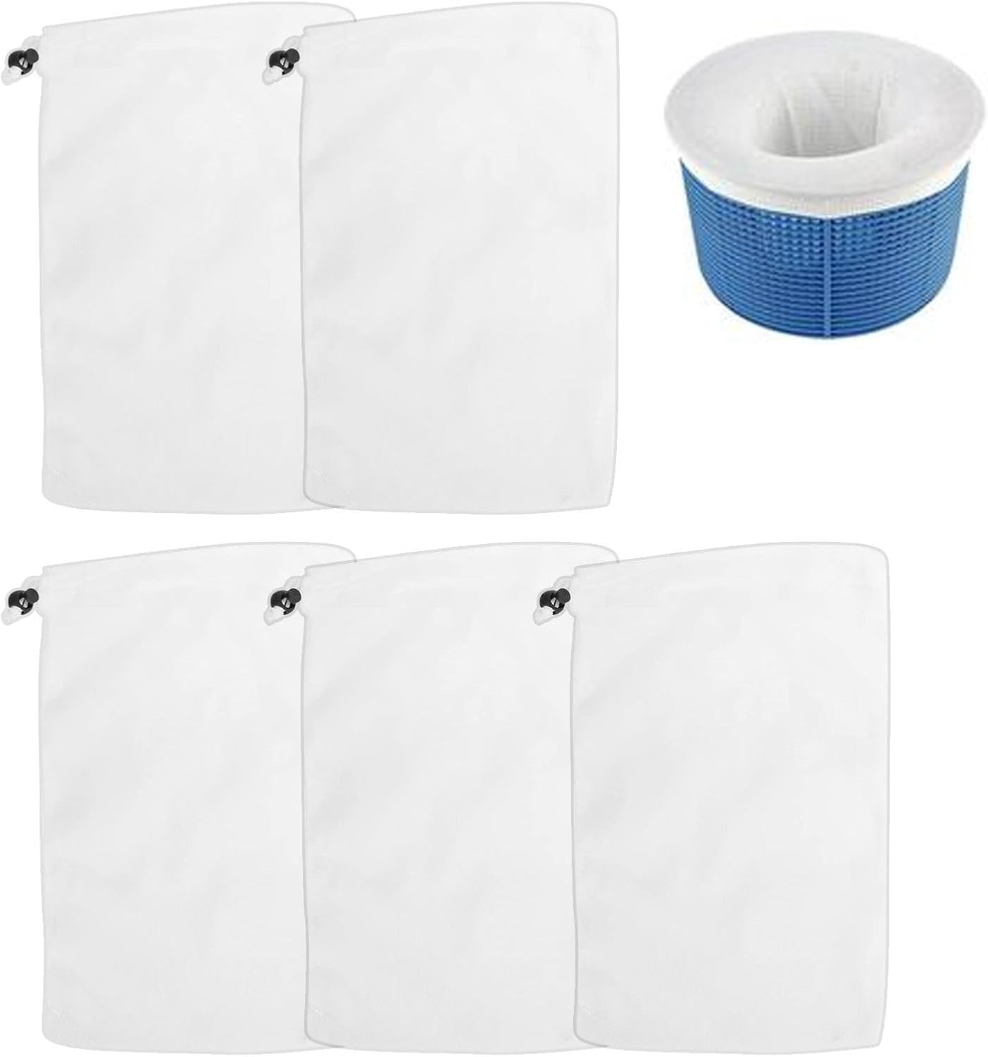 Bmucp Pool Vacuum Net Bags, Pool Vacuum Bags | Leaf Terminator Catcher Supplies | Vacuum Pool Cleaner Bags Garper Aquarium Pond Leaf Remedies for 11.8 X 9 Inch Rock Cord