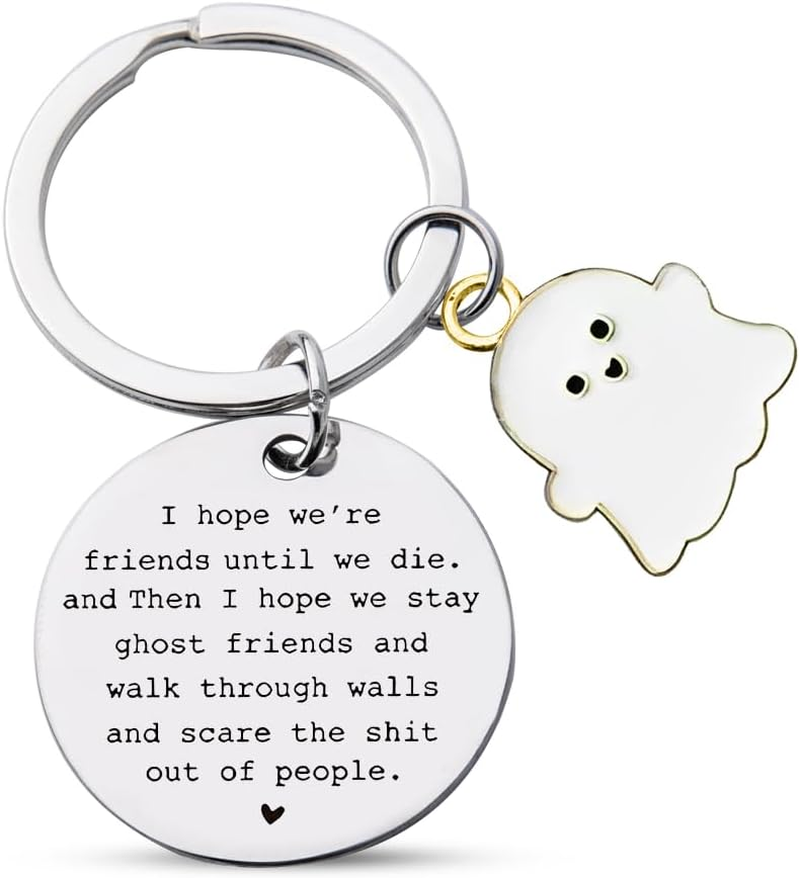 Halloween Gifts for Bestie Best Friend Christmas Birthday Gifts for Women Men Best Friend Funny Keychain Gifts for Friend Long Distance Friendship Gifts for Girls Boys Fun Halloween Gifts image number 6
