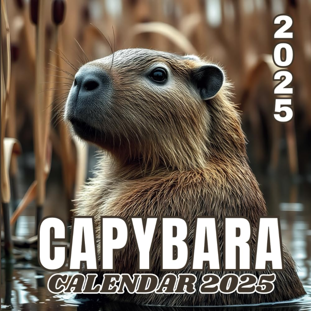 Capybara 2025 Calendar: 12 Months of Capybara Animal from Jan 2025 to Dec 2025,Square 8.5 X 8.5 Inches Gift for Organizing & Planning