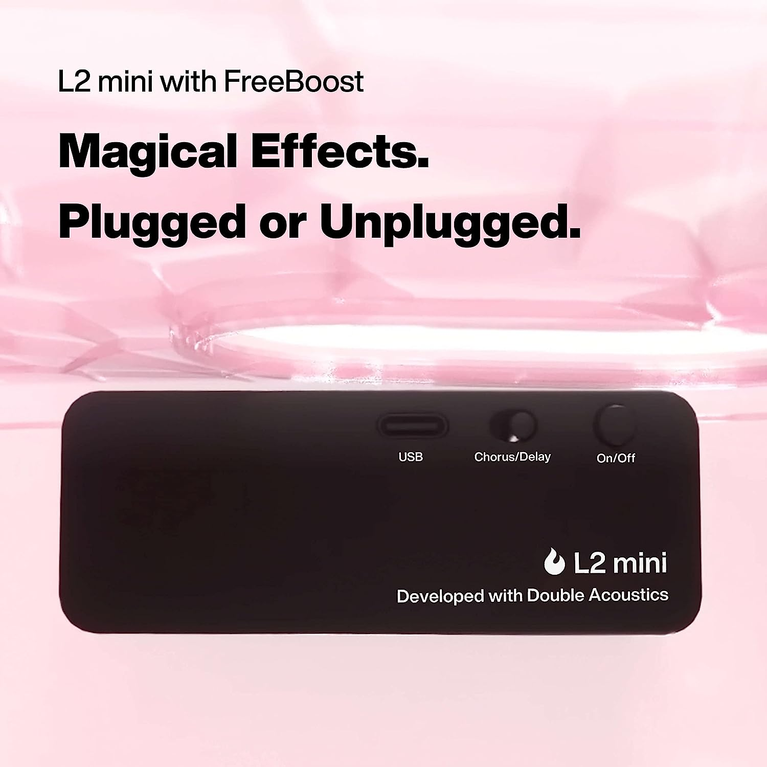 LAVA U Carbon Fiber Ukulele with Effects Tenor Travel Ukulele with Case Pick and Charging Cable (Freeboost, Sparkle Blue, 26-Inch) image number 5