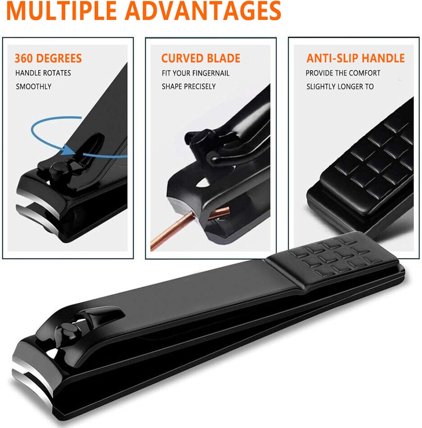 Manicure Set Men Nail Clipper Set Personal Care Nail Grooming Kits Travel Nail Care Set Manicure Tools Nail Clippers Pedicure Kit Basic Nail Care Tools Men Women image number 1