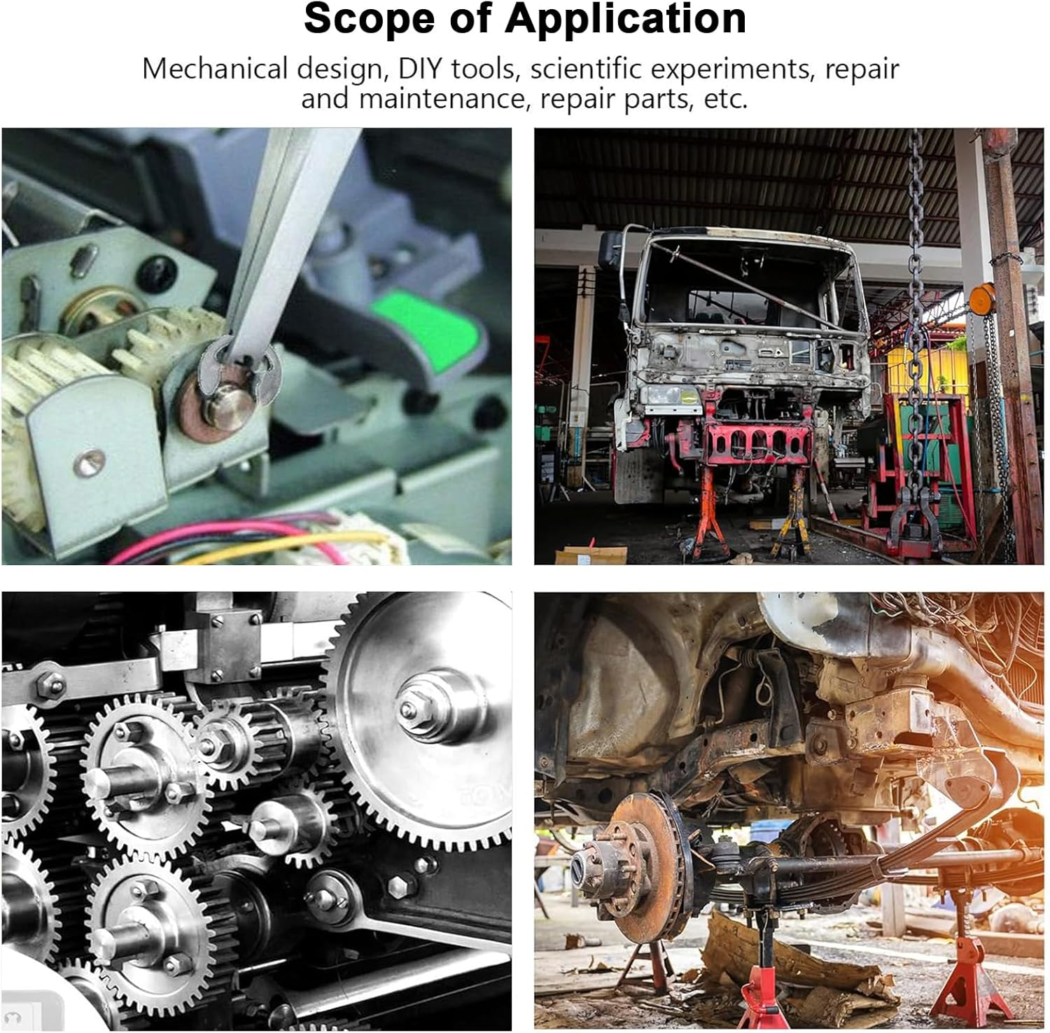 E-Clip Retaining Rings Assortment Set,290Pcs 304 Stainless Steel 1.2-15Mm,13 Different Sizes E Circlip Retainer Rings for Projects Car Engines,Locking Mechanisms and Other Shafts image number 1