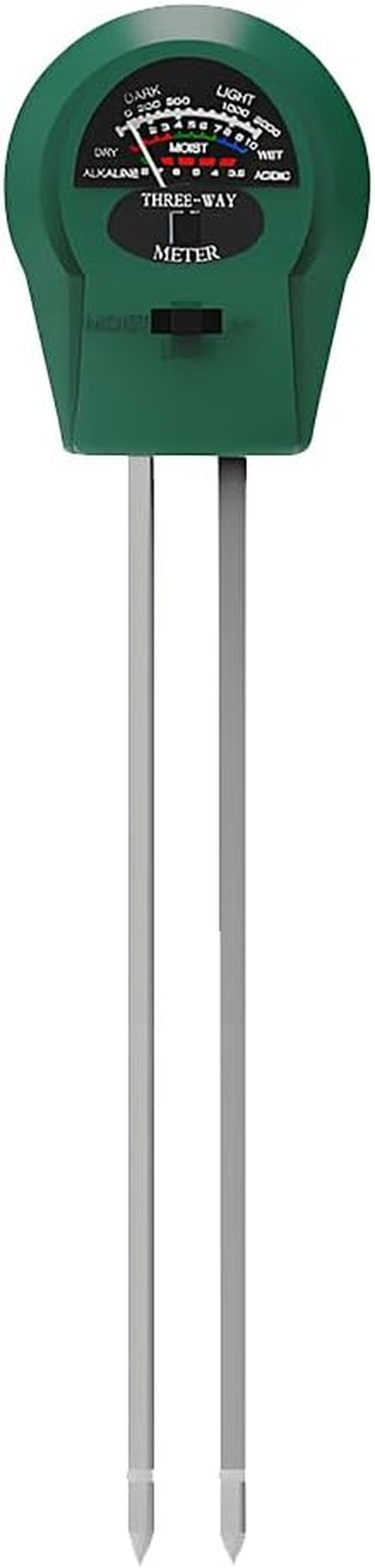 QUMOX Soil PH Meter, 3-In-1 Soil Moisture/Light/Ph Tester Gardening Tool Kits for Plant Care, Great for Garden, Lawn, Farm, Indoor & Outdoor Use (Green) image number 6