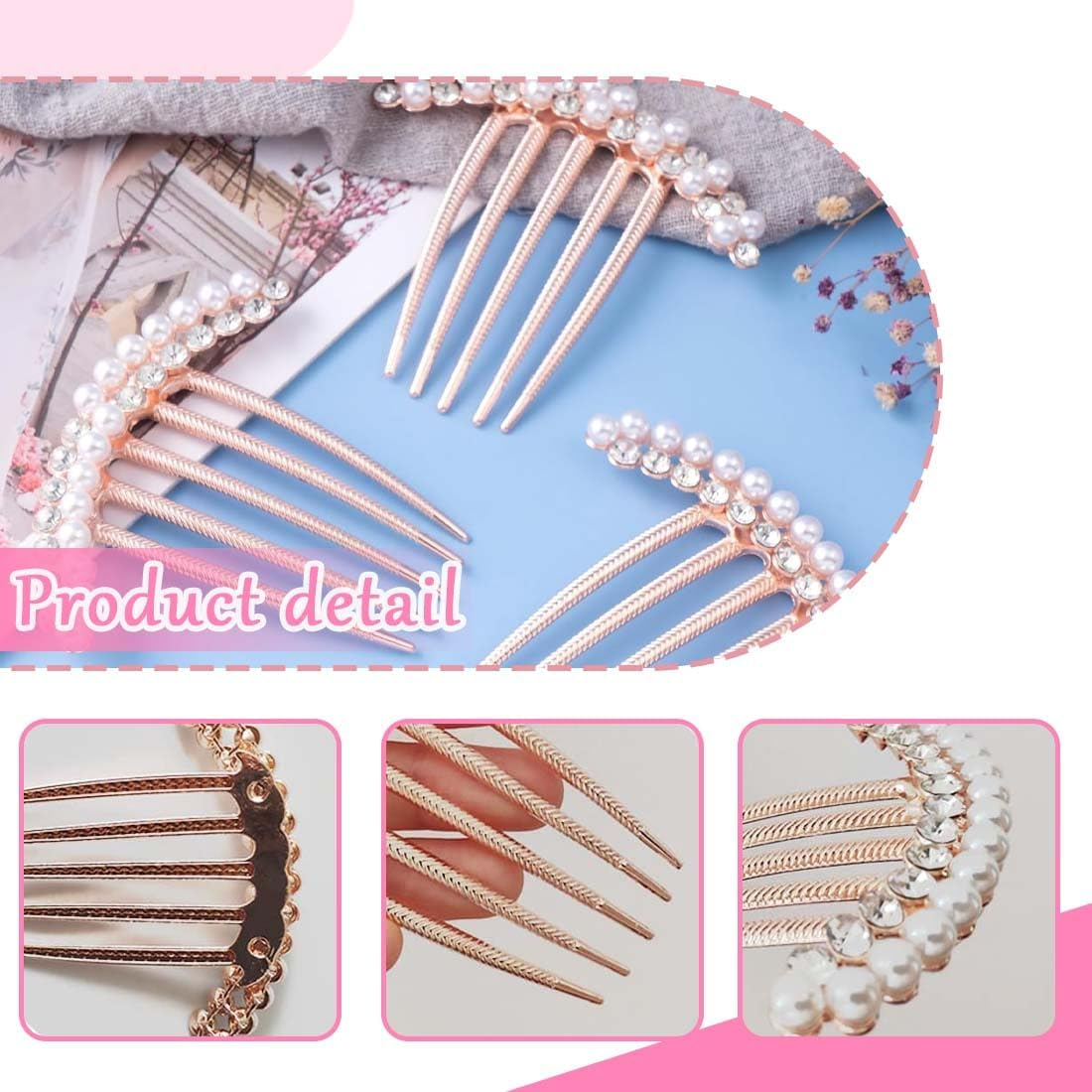 IKOPFLN 3 Pack French Hair Clips, French Twist Hair Clips, Metal Hair Accessories for Women and Girls, Hair Bun Pins for Thick and Thin Hair, Hair Clips for Women and Girls image number 4