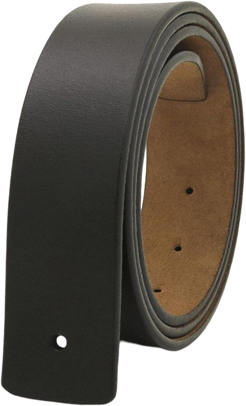 Antique PU Leather Men Belt Strap, No Buckle Replacement with Holes 120Cm Waistband for Trouser Jeans Clothing Party Decorations Stage Props - Brown image number 3